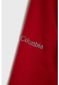 columbia - Columbia Bluza dziecięca kolor czerwony gładka. Okazja: na co dzień. Kolor: czerwony. Materiał: dzianina. Wzór: gładki. Styl: casual