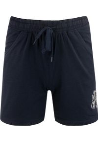 Joma - Damskie Szorty Sportowe Athl DPT Rita Granatowe - Lekkie i Wygodne. Kolor: niebieski. Materiał: elastan, bawełna. Sport: turystyka piesza