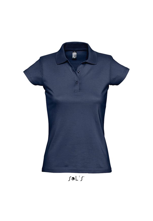 SOL'S - Damska koszulka polo Sol's Prescott. Okazja: na co dzień. Typ kołnierza: polo. Kolor: niebieski. Styl: casual