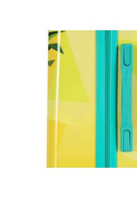 Wittchen - Komplet walizek z ABS-u z nadrukiem żółty. Kolor: żółty. Materiał: guma. Wzór: nadruk. Styl: wakacyjny