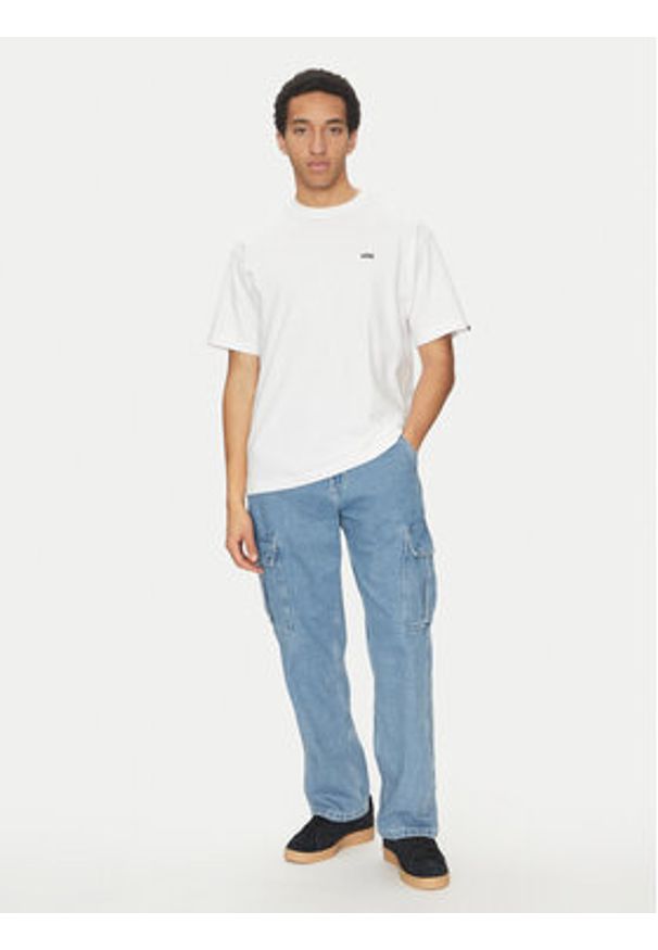 Vans T-Shirt Left Chest II VN000P1P Biały Loose Fit. Kolor: biały. Materiał: bawełna