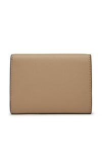 Calvin Klein Jeans Mały Portfel Damski Sculpted Medium Trifold LV04K1078G Beżowy. Kolor: beżowy. Materiał: skóra