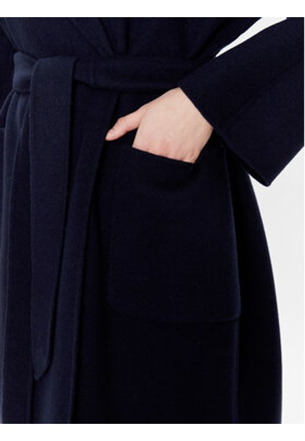 Weekend Max Mara Płaszcz wełniany Selz 23501103 Granatowy Regular Fit. Kolor: niebieski. Materiał: wełna