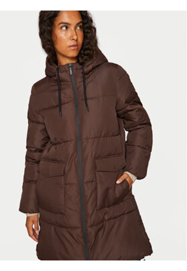 Vila Kurtka zimowa Dorsty 14094320 Brązowy Regular Fit. Kolor: brązowy. Materiał: syntetyk. Sezon: zima