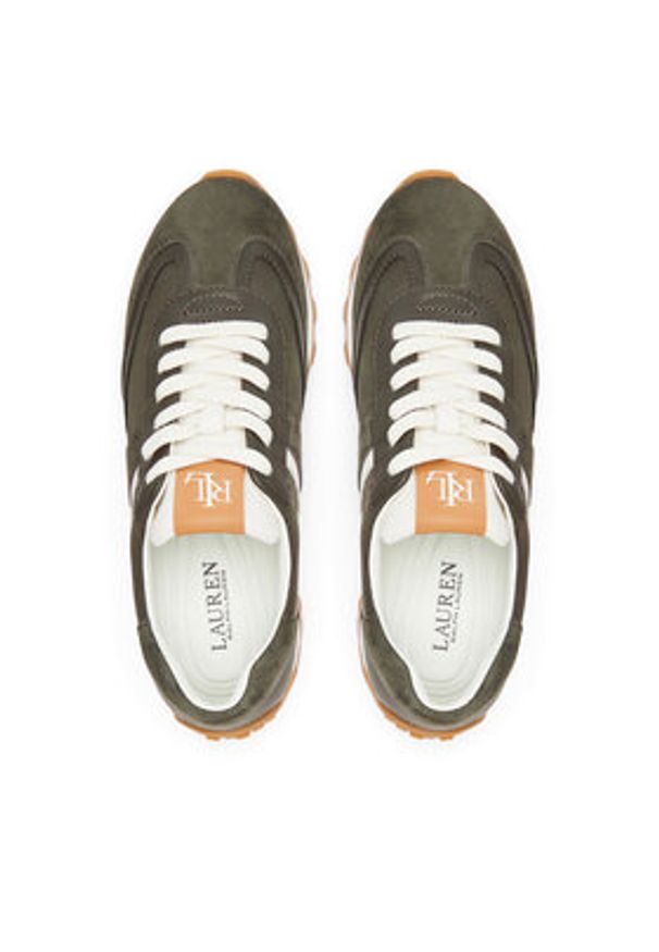 Lauren Ralph Lauren - LAUREN RALPH LAUREN Sneakersy 802951384003 Zielony. Kolor: zielony. Materiał: zamsz, skóra
