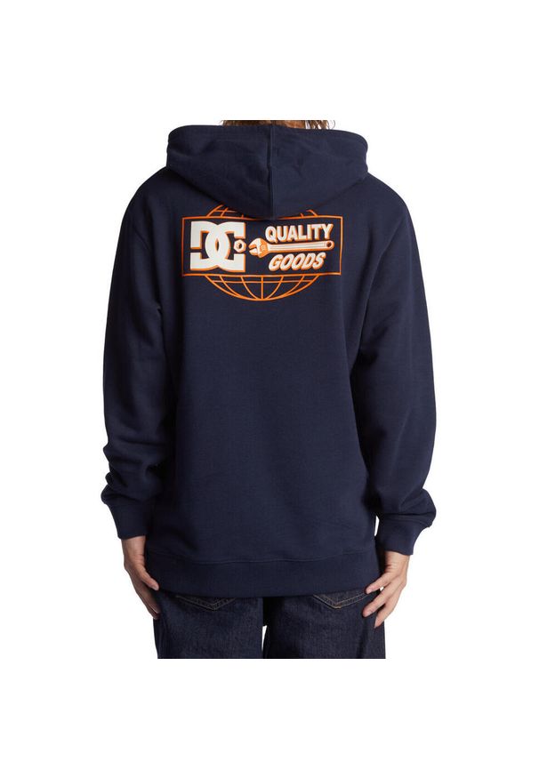Bluza z kapturem DC Shoes Quality Goods, Mężczyźni. Typ kołnierza: kaptur. Kolor: niebieski. Materiał: bawełna, materiał. Sport: skateboard