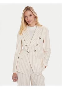 Maryley Marynarka 25IB139/M17 Écru Regular Fit. Kolor: kremowy. Materiał: syntetyk #1