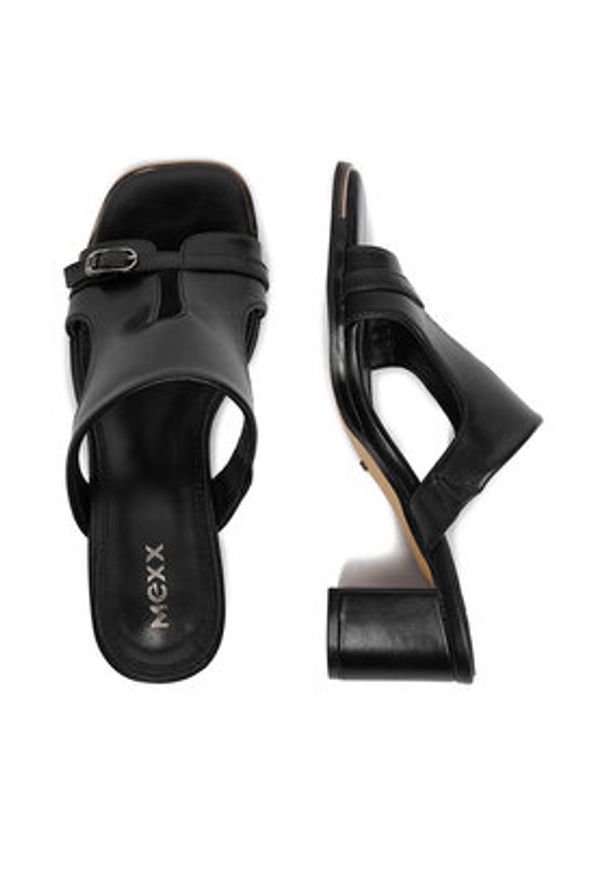 MEXX Klapki EO-WS1161-04 Czarny. Kolor: czarny. Materiał: skóra