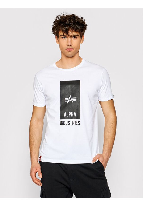 T-Shirt Alpha Industries. Kolor: biały. Materiał: bawełna