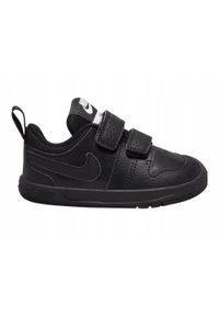 Nike - Buty na co dzień dziecięce NIKE PICO na rzepy skóra. Okazja: na co dzień. Zapięcie: rzepy. Kolor: czarny. Materiał: skóra. Sport: turystyka piesza