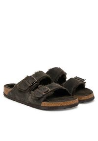 Birkenstock Klapki Arizona Shearling 1020566 Brązowy. Kolor: brązowy. Materiał: zamsz, skóra #4