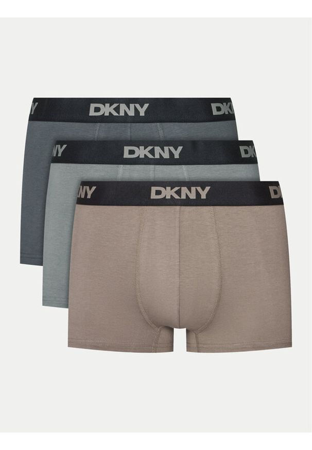 DKNY Komplet 3 par bokserek JESIAH Kolorowy. Materiał: bawełna. Wzór: kolorowy