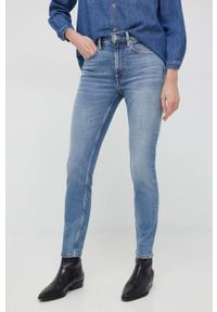 Polo Ralph Lauren jeansy damskie medium waist. Kolor: niebieski #1