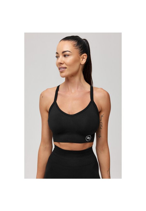 ROUGH RADICAL - Stanik sportowy bezszwowy Rough Radical Seamless Classic Sports Bra. Kolor: czarny. Sport: fitness