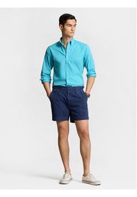 Polo Ralph Lauren Koszula 710937994005 Błękitny Slim Fit. Typ kołnierza: polo. Kolor: niebieski. Materiał: bawełna #5
