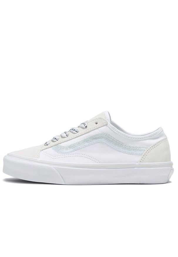 Buty Vans Old Skool Tapered Embroidery VN0005UGW001 - białe. Zapięcie: pasek. Kolor: biały. Materiał: guma, zamsz. Szerokość cholewki: normalna. Obcas: na platformie. Model: Vans Old Skool