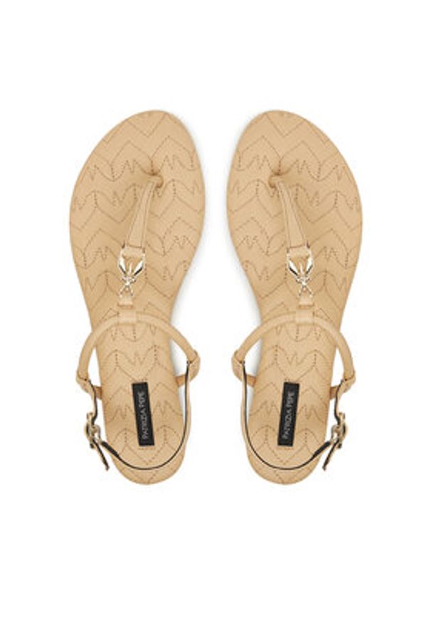 Patrizia Pepe Sandały 8X0020/L048-B824 Beżowy. Kolor: beżowy. Materiał: skóra