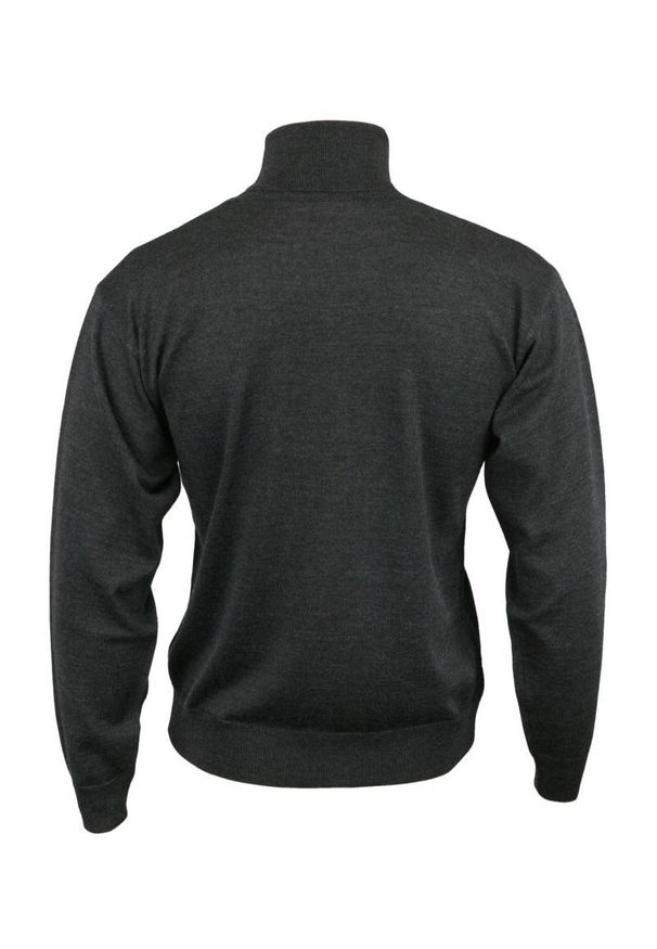 Golf Szary, Grafitowy, Ciemny, Klasyczny, Wełna Merynosa - MM Classic, Męski. Typ kołnierza: golf. Kolor: szary. Materiał: akryl, wełna. Styl: klasyczny