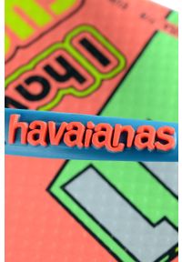 Havaianas Japonki Stranger Things damskie kolor turkusowy na płaskim obcasie. Kolor: turkusowy. Materiał: materiał. Obcas: na obcasie. Wysokość obcasa: niski #3