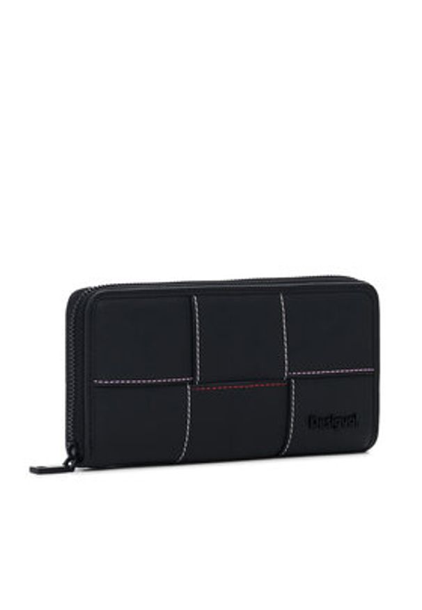 Desigual Portfel 25SAYP47 Czarny. Kolor: czarny. Materiał: skóra