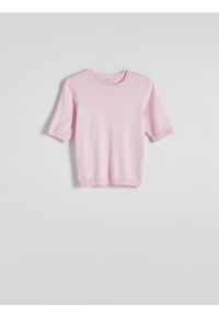 Reserved - Bluzka z wiskozą - różowy. Kolor: różowy. Materiał: wiskoza #1