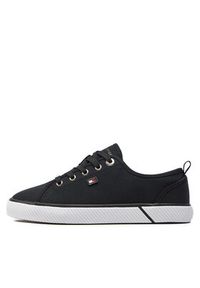 TOMMY HILFIGER - Tommy Hilfiger Tenisówki Vulc Canvas Sneaker FW0FW08063 Czarny. Kolor: czarny. Materiał: materiał #6