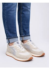 Big-Star - Sneakersy męskie ze skóry naturalnej szare RR174374 902. Okazja: na co dzień. Kolor: szary. Materiał: skóra. Szerokość cholewki: normalna #2