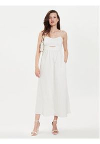 TwinSet - TWINSET Sukienka letnia 241TT2224 Biały Regular Fit. Kolor: biały. Materiał: bawełna. Sezon: lato #2