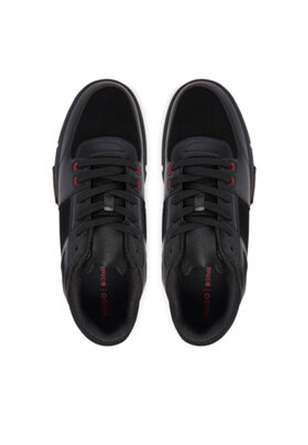 Hugo - HUGO Sneakersy Yarrow 50558023 Czarny. Kolor: czarny. Materiał: skóra