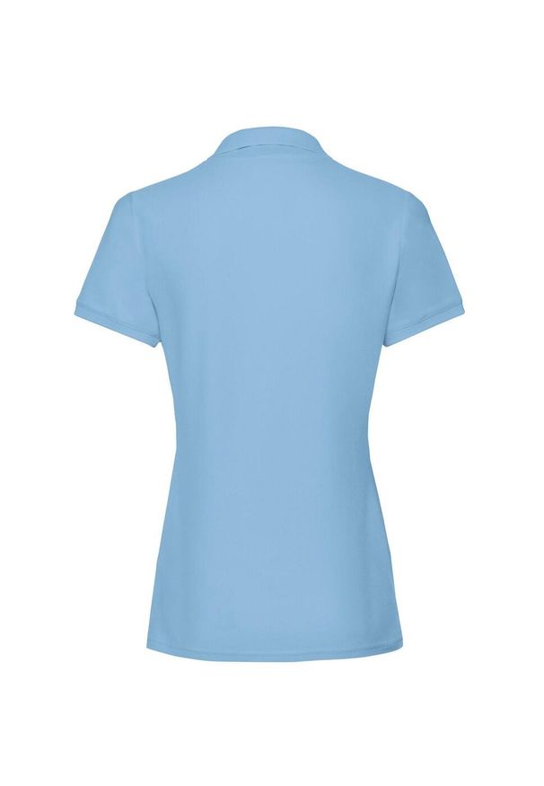 FRUIT OF THE LOOM - Damska Koszulka Polo Premium Plain. Typ kołnierza: polo. Kolor: niebieski
