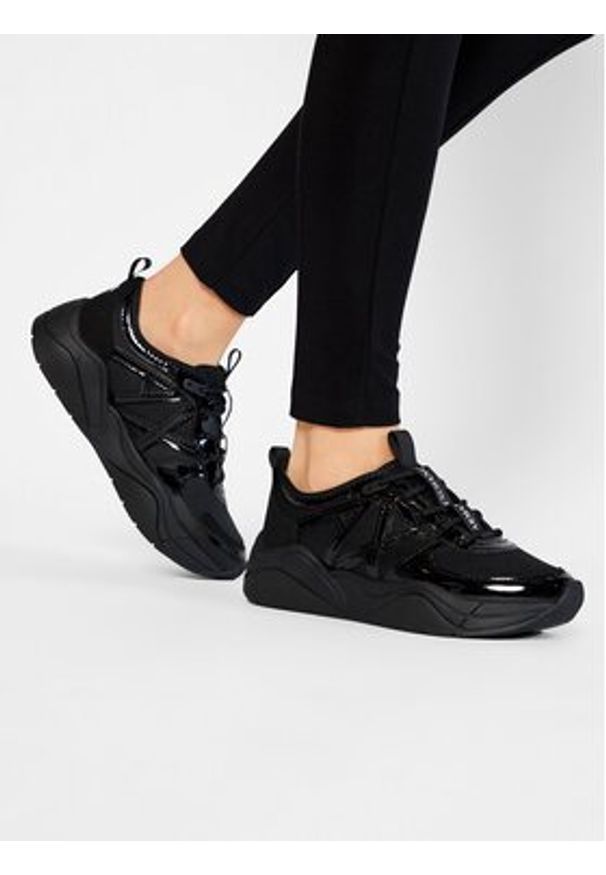 Armani Exchange Sneakersy XDX039 XV311 00002 Czarny. Kolor: czarny. Materiał: materiał