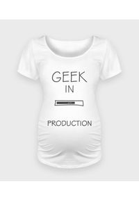 MegaKoszulki - Koszulka damska ciążowa - Oversize Geek in production - Ciąża. Kolekcja: moda ciążowa #1