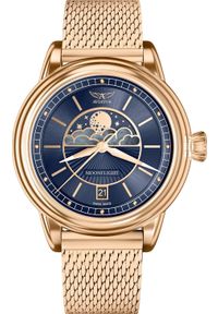 AVIATOR - Zegarek Aviator Zegarek damski Aviator V.1.33.2.256.5 różowe złoto. Kolor: złoty, wielokolorowy, różowy #1