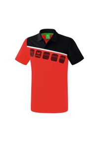 ERIMA - Dziecięca koszulka polo Erima 5-C. Typ kołnierza: polo. Kolor: wielokolorowy, czerwony, czarny. Materiał: materiał. Sport: fitness