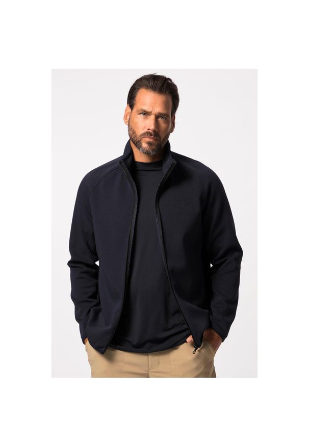 JAY-PI - Męska Bluza rozpinana FLEXNAMIC® golf materiał scuba do rozm. 7XL. Typ kołnierza: golf. Kolekcja: plus size. Kolor: niebieski. Materiał: bawełna, elastan, poliester, materiał. Sport: golf