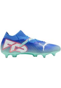 Buty piłkarskie Puma Future 7 Pro MxSG 107925 01 niebieskie. Kolor: niebieski. Materiał: dzianina, materiał. Szerokość cholewki: normalna. Sport: piłka nożna #4