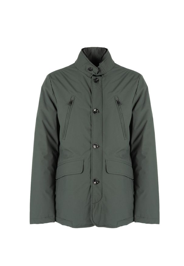 Geox Kurtka "Tevere" | M2620A T2953 | Mężczyzna | Zielony. Okazja: na co dzień. Typ kołnierza: kołnierzyk stójkowy. Kolor: zielony. Materiał: poliester. Styl: casual