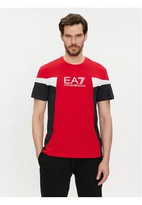 EA7 Emporio Armani T-Shirt 3DPT10 PJ02Z 1461 Czerwony Regular Fit. Kolor: czerwony. Materiał: bawełna