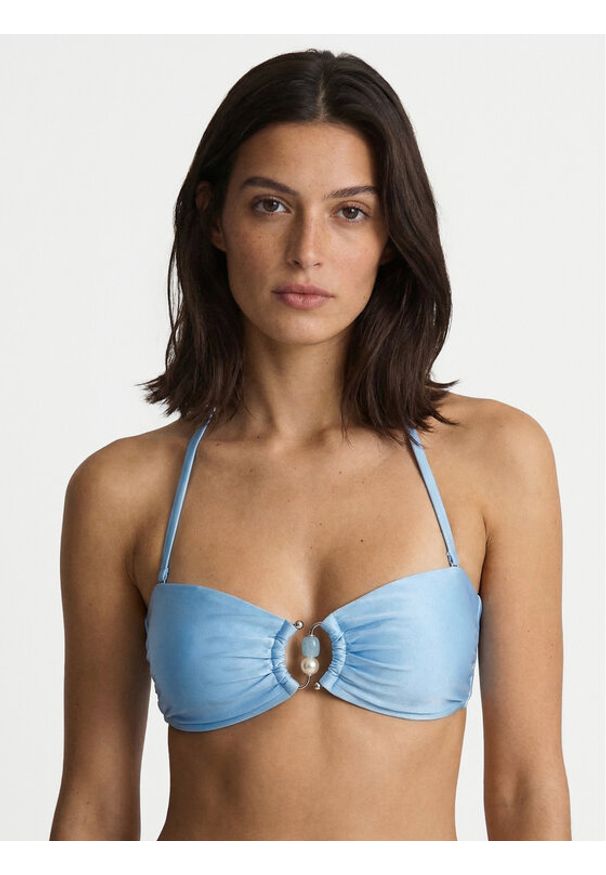 Seafolly Góra od bikini Palermo 31283-217 Błękitny. Kolor: niebieski. Materiał: syntetyk
