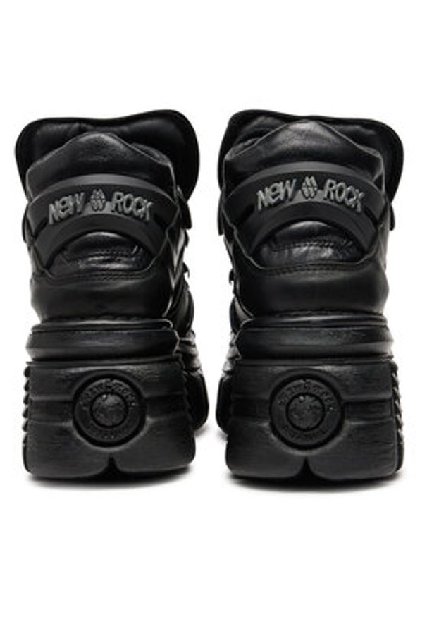 NEW ROCK Sneakersy M-106-S29 Czarny. Kolor: czarny. Materiał: skóra