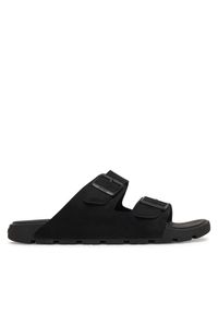 BOSS Klapki Surfley 50563157 Czarny. Kolor: czarny. Materiał: skóra, zamsz #1