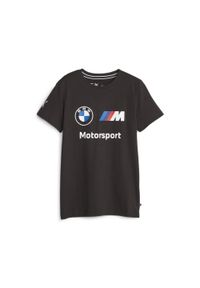 Koszulka Sportowa Dziecięca Puma Bmw Mms Ess Logo. Kolor: czarny. Wzór: nadruk #1