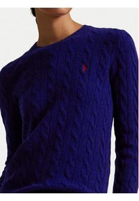 Polo Ralph Lauren Sweter 211971865012 Granatowy Slim Fit. Typ kołnierza: polo. Kolor: niebieski. Materiał: wełna #5
