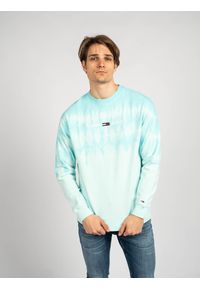 TOMMY HILFIGER - Tommy Hilfiger Bluza "Tie Die" | DM0DM08473 | Mężczyzna | Niebieski. Okazja: na co dzień. Kolor: niebieski. Materiał: bawełna, elastan. Styl: casual #4