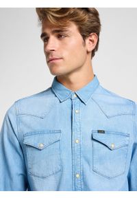 Lee - LEE MĘSKA KOSZULA JEANSOWA LEE REGULAR WESTERN SHIRT STARLIGHT WASH 112363914. Materiał: jeans