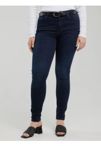 Big-Star - Jeansy damskie skinny granatowe Adela 730. Stan: podwyższony. Kolor: niebieski