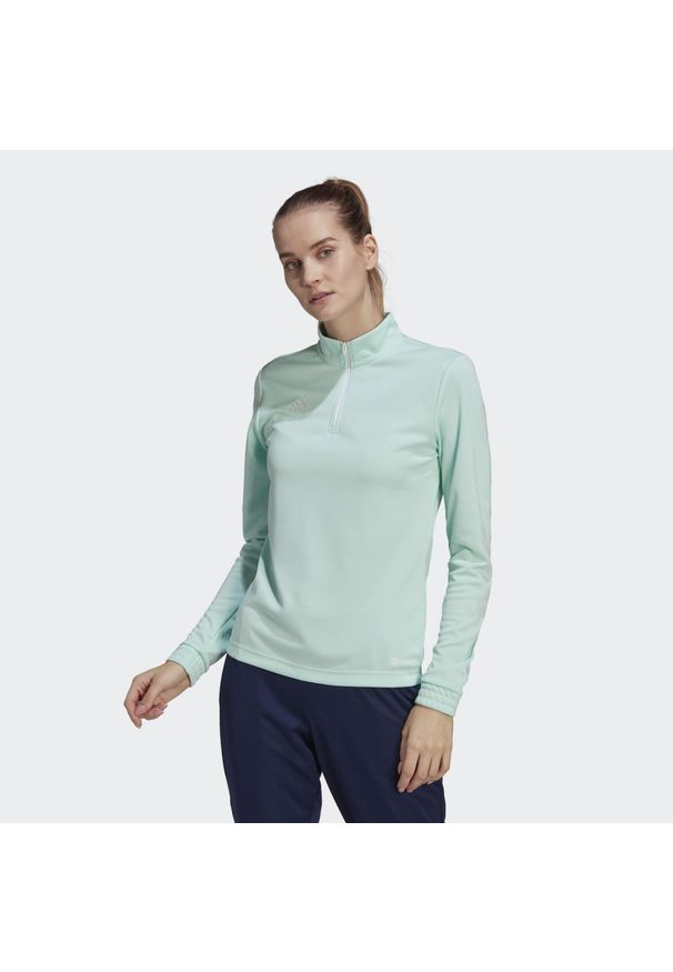 Bluza piłkarska damska Adidas Entrada 22 Training Top. Kolor: zielony. Sport: piłka nożna