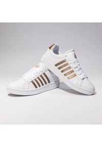 Sneakersy damskie sportowe K-Swiss COURT TIEBREAK białe buty z naturalnej skóry. Kolor: biały. Materiał: skóra #1