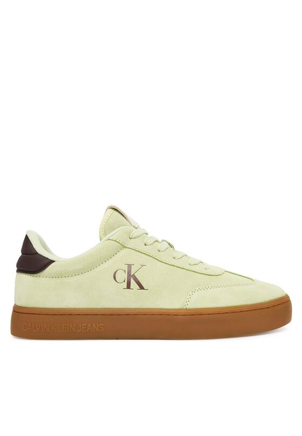 Calvin Klein Jeans Sneakersy Classic Cupsole Mg Su YM0YM01300 Biały. Kolor: biały. Materiał: skóra