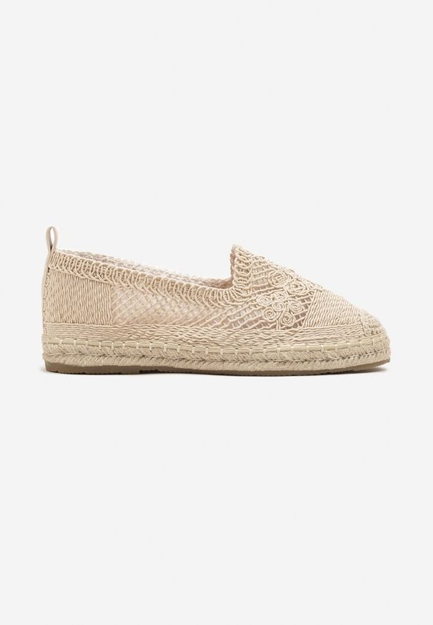 Born2be - Beżowe Szydełkowe Espadryle Vices na Podeszwie z Plecionki Jelseli. Okazja: na co dzień. Kolor: beżowy. Styl: klasyczny, elegancki, casual
